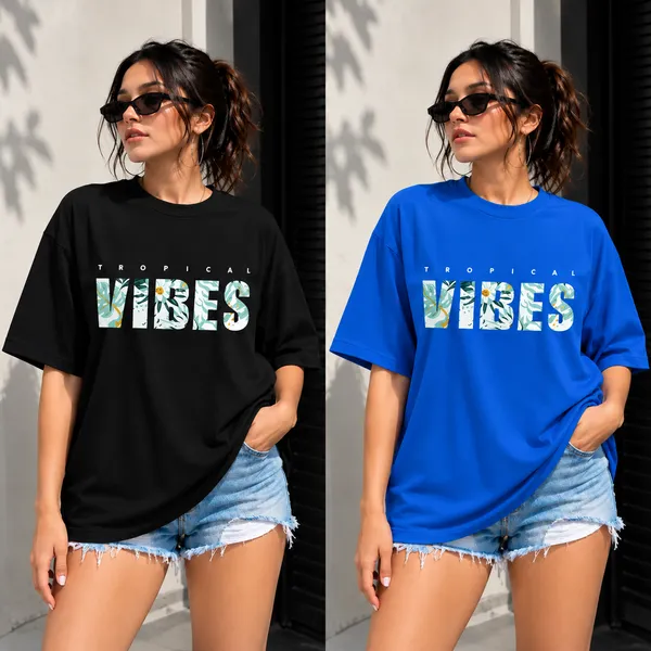 Tropical_Vibes_T-Shirt_Duo_–_Black_&_Blue