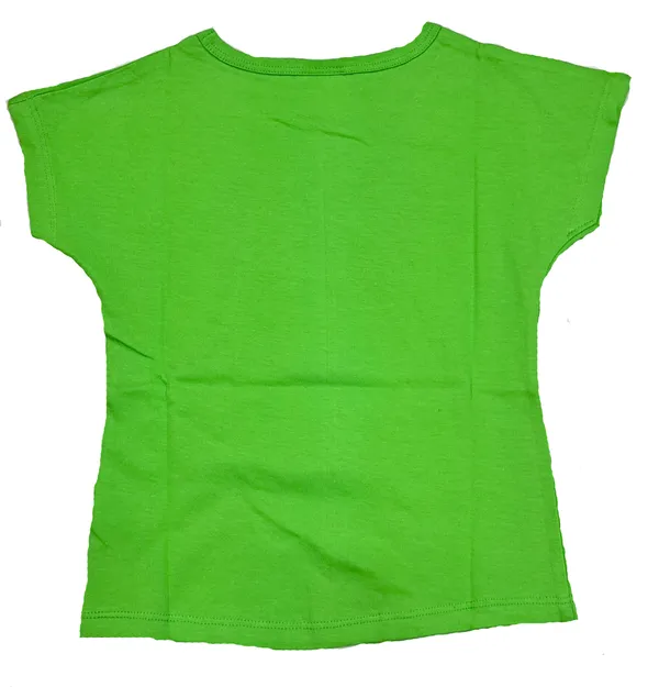 Green_Cotton_Relaxed_Fit_T-Shirt_For_Girls