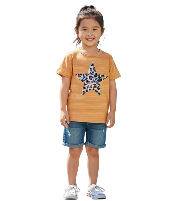 Mustard_Cotton_Regular_Fit_T-Shirt_For_Girls