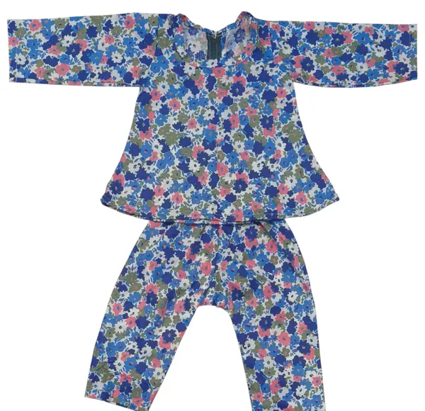Blue_And_Red_Cotton_Co-Ord_Sleepwear_Set_For_Girls_(Pack_Of_2)
