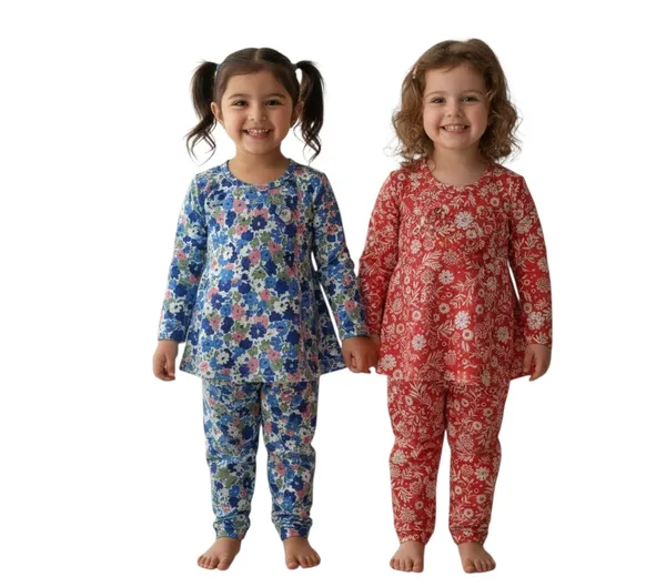 Blue_And_Red_Cotton_Co-Ord_Sleepwear_Set_For_Girls_(Pack_Of_2)