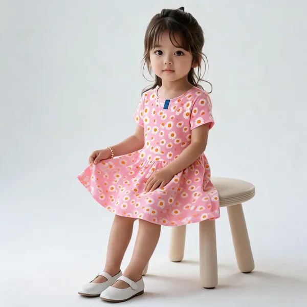 Pink_Hosiery_Cotton_Floral_Frock_For_Girls