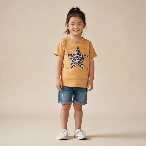 Mustard_Cotton_Regular_Fit_T-Shirt_For_Girls