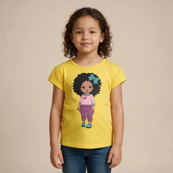 Yellow_Cotton_T-Shirt_For_Girls