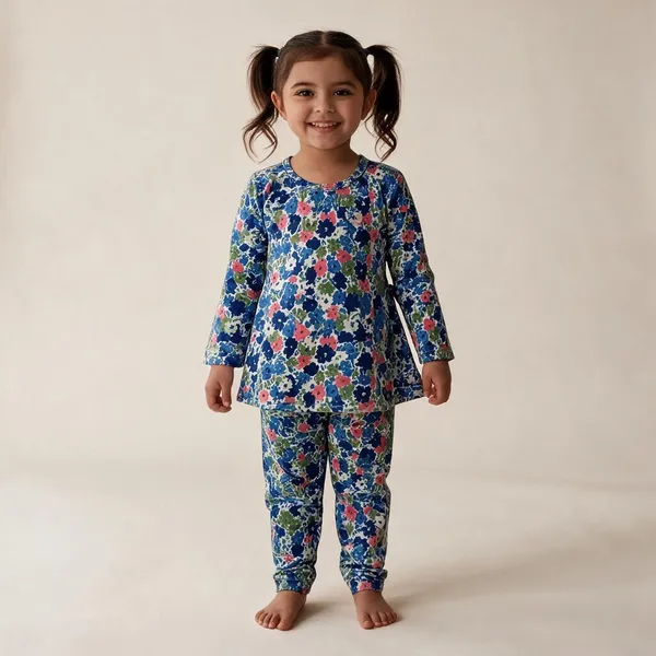 Blue_And_Red_Cotton_Co-Ord_Sleepwear_Set_For_Girls_(Pack_Of_2)