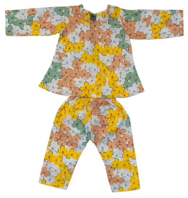 Yellow_And_Green_Cotton_Co-Ord_Night_Suit_Set_For_Girls_(Pack_Of_2)