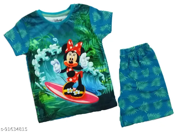 Green_Cotton_T-Shirt_Shorts_Set_For_Boys