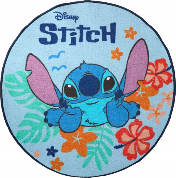 Cartoon_Floral_Print_Round_Floor_Mat
