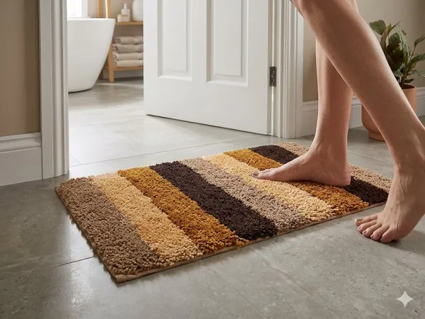 Plush_Microfiber_Bath_Mat_Soft_Anti_Slip_Skid_Luxury_Mats_for_Bathroom_Door_40x60_Cm_(Brown)_Pack_of_2,_Rectangular