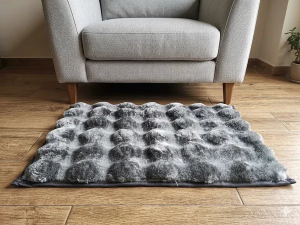 Ultra_Plush_Rabbit_Fur_Bubble_Mat,_Anti-Skid_Soft_Floor_Mat_for_Home,_Bedroom,_Bathroom_&_Entryway,_Dark_Grey,_40_x_60_cm