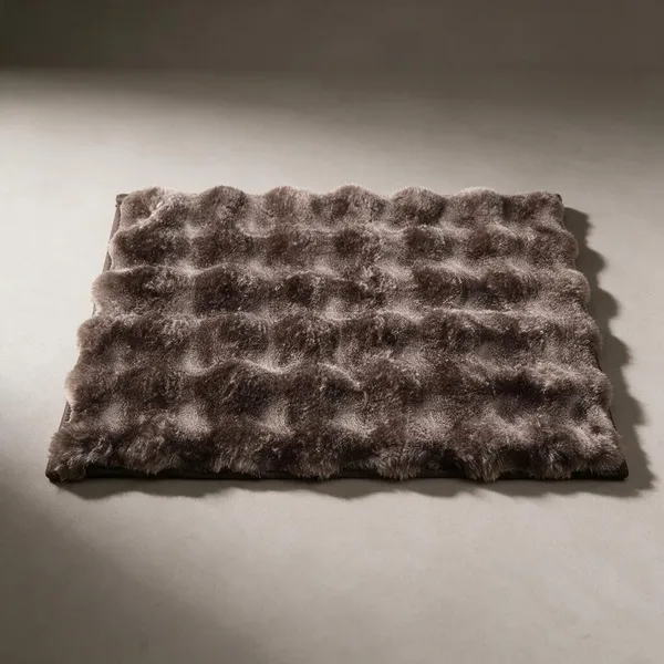 Ultra_Plush_Rabbit_Fur_Bubble_Mat,_Anti-Skid_Soft_Floor_Mat_for_Home,_Bedroom,_Bathroom_&_Entryway,_Brown_40_x_60_cm