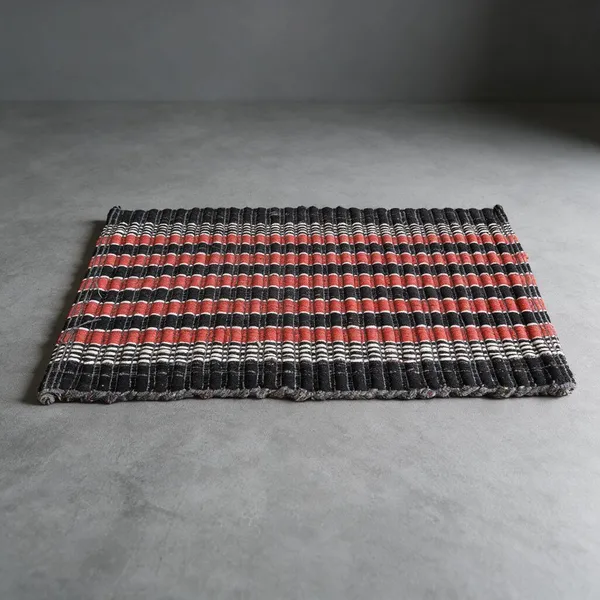 Woven_Striped_Pattern_Rectangular_Floor_Mat