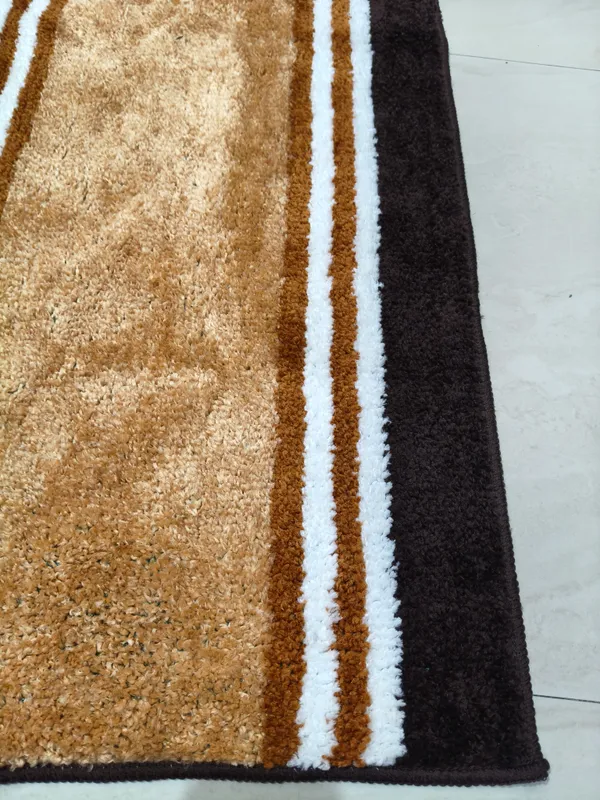 Microfiber_Floor_Runner_Mat_55_x_135_cm_|_Soft_Striped_Anti-Skid_Kitchen_Runner_|_Washable_Quick_Dry_Floor_Rug_for_Home,_Living_Room,_Bedroom,_Hallway_&_Entrance_|_Gold_with_Brown