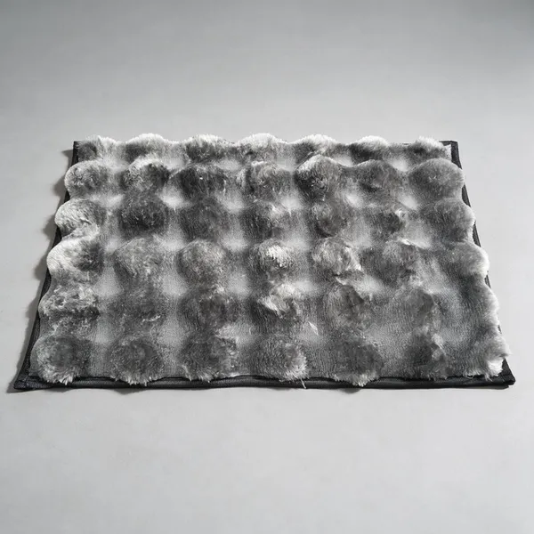 Ultra_Plush_Rabbit_Fur_Bubble_Mat,_Anti-Skid_Soft_Floor_Mat_for_Home,_Bedroom,_Bathroom_&_Entryway,_Dark_Grey,_40_x_60_cm