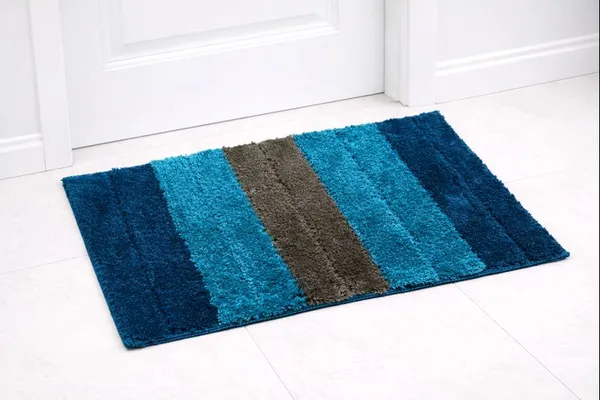 High_Low_Microfiber_Bath_Mat_Soft_Anti_Slip_Skid_Luxury_Mats_for_Bathroom_Door_40X60_Cm_(Olive_Green)_Pack_of_2,_Rectangular