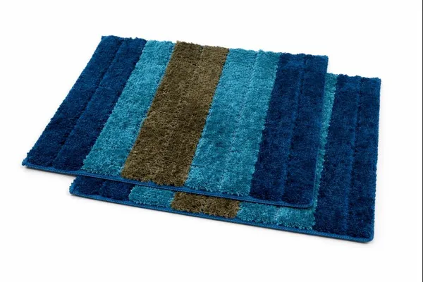 High_Low_Microfiber_Bath_Mat_Soft_Anti_Slip_Skid_Luxury_Mats_for_Bathroom_Door_40X60_Cm_(Olive_Green)_Pack_of_2,_Rectangular