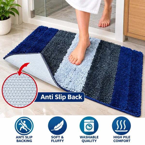 Soft_Microfiber_Bath_Mat_Anti_Slip_Luxury_Mats_for_Bathroom_Door_40X60_Cm_(BLUE)_Pack_of_2,_Rectangular