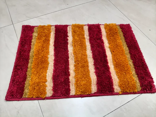 Multicolour_Shaggy_Striped_Area_Rug