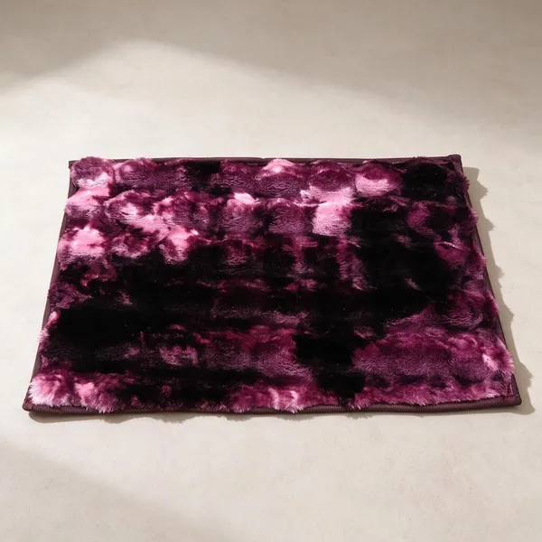 Ultra_Plush_Rabbit_Fur_Bubble_Mat,_Anti-Skid_Soft_Floor_Mat_for_Home,_Bedroom,_Bathroom_&_Entryway,_Purple_Tie_Die,_40_x_60_cm