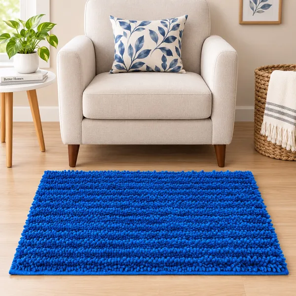 Heavy_Loop_Solid_Textured_anti_slip_skid_Blue_Floor_Mat_50x80cms_(Pack_of_1)_Best_for_Door,_Bedroom,_Kitchen