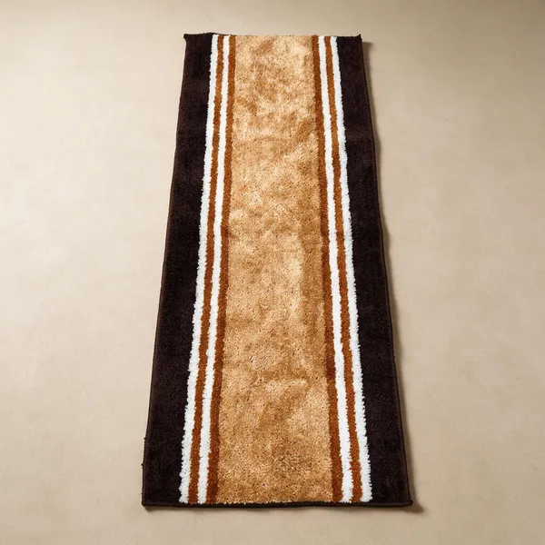Microfiber_Floor_Runner_Mat_55_x_135_cm_|_Soft_Striped_Anti-Skid_Kitchen_Runner_|_Washable_Quick_Dry_Floor_Rug_for_Home,_Living_Room,_Bedroom,_Hallway_&_Entrance_|_Gold_with_Brown