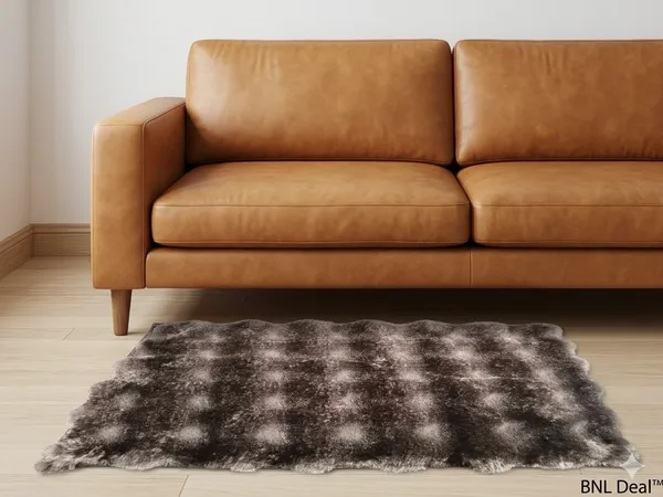 Ultra_Plush_Rabbit_Fur_Bubble_Mat,_Anti-Skid_Soft_Floor_Mat_for_Home,_Bedroom,_Bathroom_&_Entryway,_Brown_40_x_60_cm