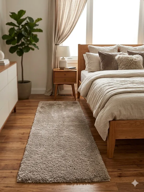 Shag_Microfiber_Anti-Skid_Soft_Floor_Runner_for_Home,_Bedroom,_Livingroom_&_Entryway,_Beige,_Runner_55x135_cm