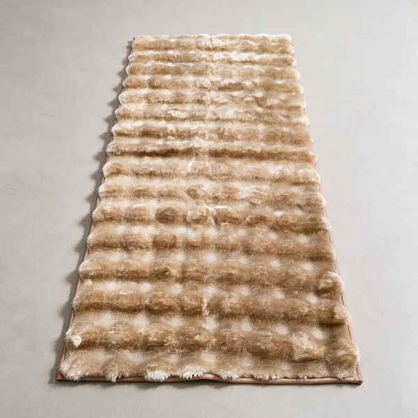Ultra_Plush_Rabbit_Fur_Bubble,_Anti-Skid_Soft_Floor_Runner_for_Home,_Bedroom,_Livingroom_&_Entryway,_Gold,_Runner_55x135_cm