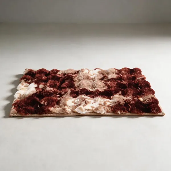 Ultra_Plush_Rabbit_Fur_Bubble_Mat,_Anti-Skid_Soft_Floor_Mat_for_Home,_Bedroom,_Bathroom_&_Entryway,_TERRA_Tie_Die,_40_x_60_cm