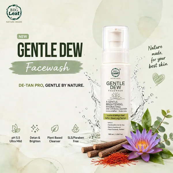 Big_Leaf_Gentle_Dew_De-Tan_Face_Wash_(100ml)_|_Brightening_&_Hydrating_Cleanser_with_Saffron,_Licorice_&_Turmeric_|_pH_5.5_Gentle_Formula_for_Dry_to_Normal_&_Sensitive_Skin_