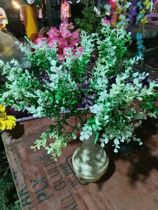 Green_Plastic_Decorative_Foliage_Artificial_Arrangement_With_Textu_Vase_Pack_Of_2