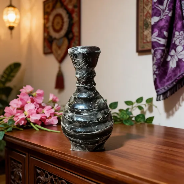 Antique_Wooden_Finish_Decorative_Urn_Vase_Pack_Of_2