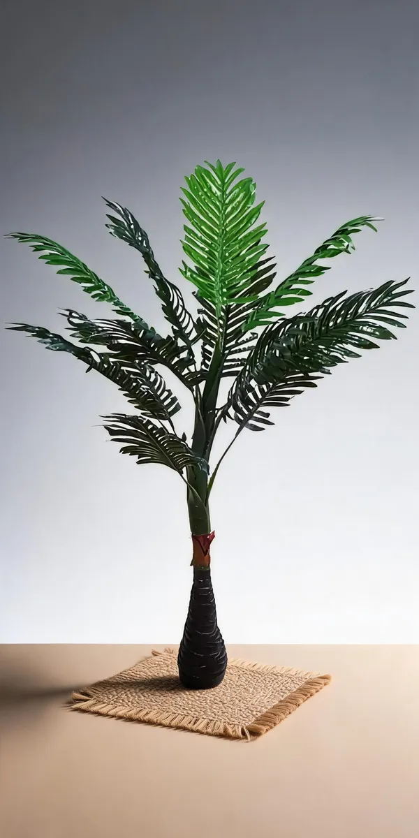 Green_Plastic_Tropical_Palm_Artificial_Plant_With_Pot