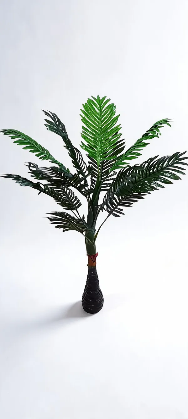 Green_Plastic_Tropical_Palm_Artificial_Plant_With_Pot