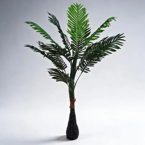 Green_Plastic_Tropical_Palm_Artificial_Plant_With_Pot