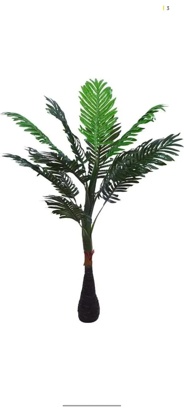 Green_Plastic_Tropical_Palm_Artificial_Plant_With_Pot