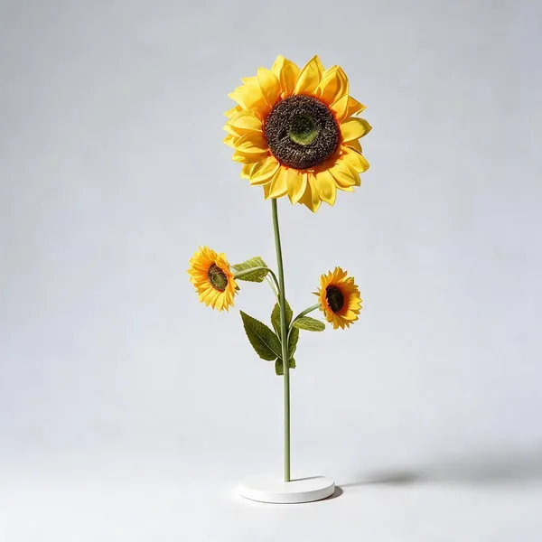 Yellow_Plastic_Decorative_Sunflower_Artificial_Floral_Stem