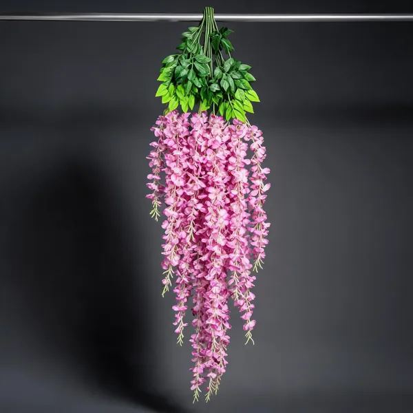 Pink_And_Green_Plastic_Decorative_Floral_Artificial_Hanging_Garland_Pack_Of_8