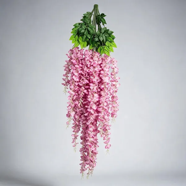 Pink_And_Green_Plastic_Decorative_Floral_Artificial_Hanging_Garland_Pack_Of_8