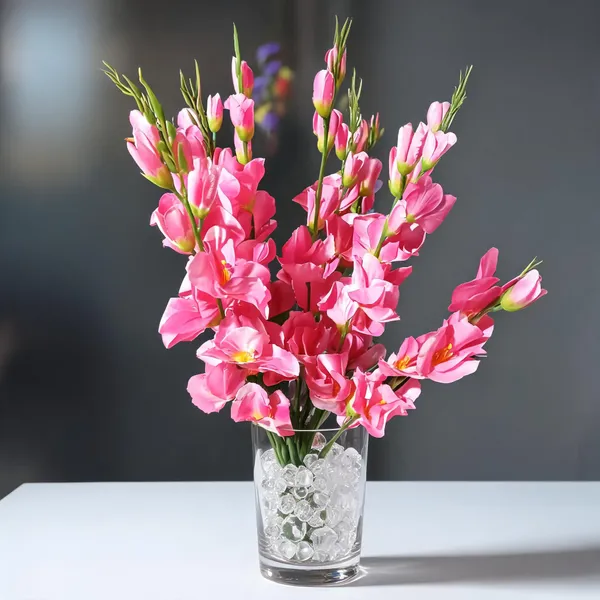 Pink_Plastic_Decorative_Chrysanthemum_Artificial_Flower_Bouquet