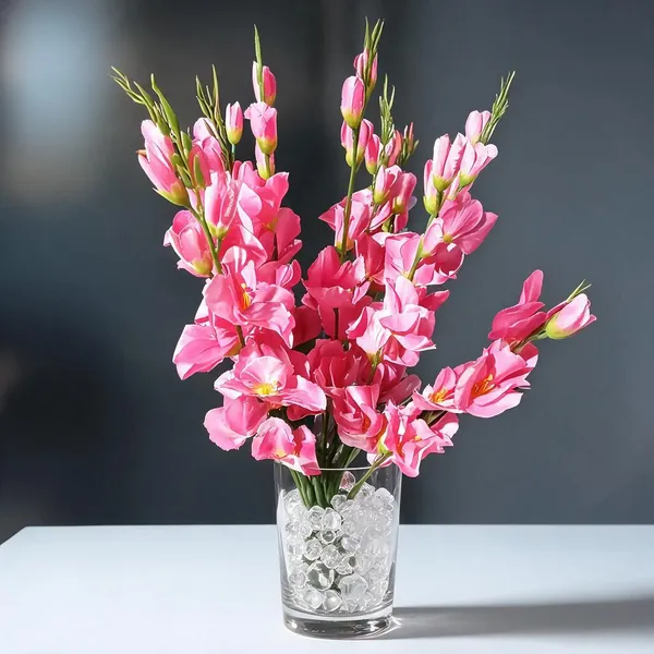 Pink_Plastic_Decorative_Chrysanthemum_Artificial_Flower_Bouquet