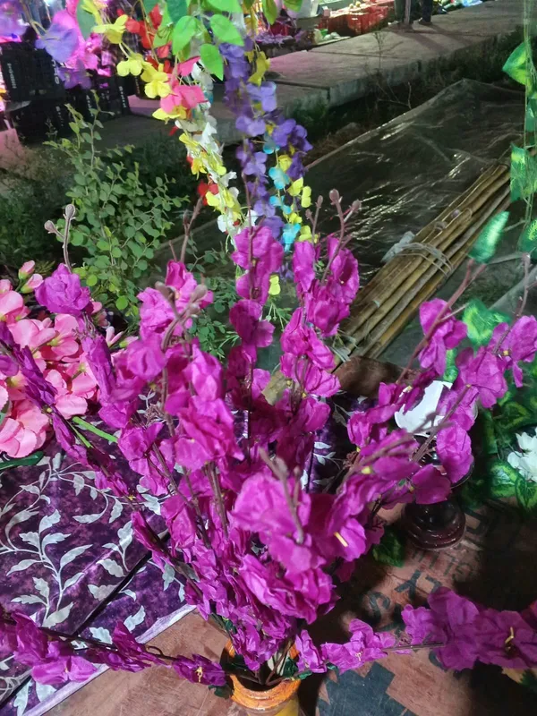 Purple_Plastic_Decorative_Floral_Artificial_Arrangement_Pack_Of_2