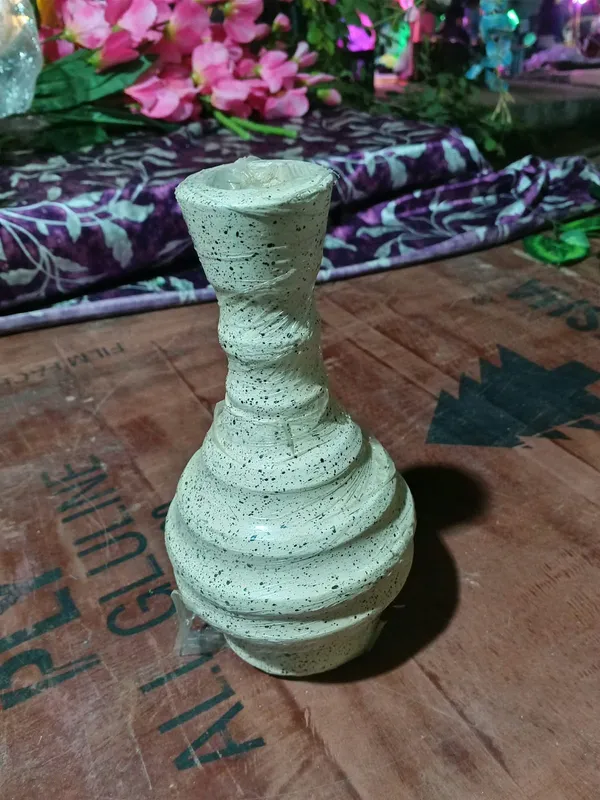 White_Wooden_Decorative_Speckled_Candle_Holder_Vase_Pack_Of_2