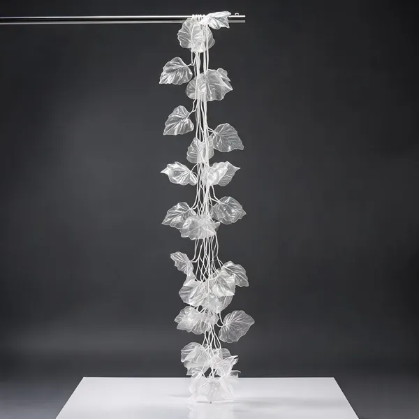 Silver_Plastic_Decorative_Leaf_Artificial_Hanging_Vine_Pack_Of_8