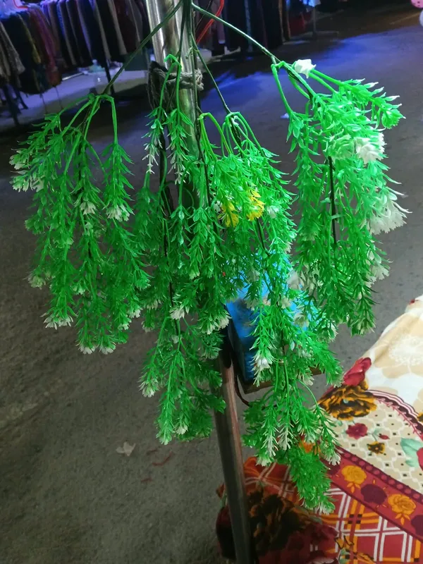 Green_Plastic_Decorative_Foliage_Artificial_Hanging_Flower_Bouquet_Pack_Of_2