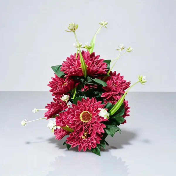 Pink_Plastic_Decorative_Chrysanthemum_Artificial_Flower_Bouquet_Pack_Of_2