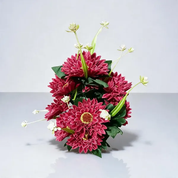 Pink_Plastic_Decorative_Chrysanthemum_Artificial_Flower_Bouquet_Pack_Of_2