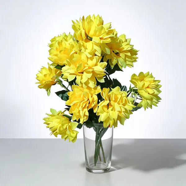 Yellow_Plastic_Decorative_Chrysanthemum_Artificial_Flower_Bouquet_Pack_Of_2