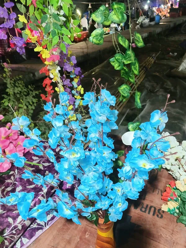 Blue_Plastic_Decorative_Floral_Artificial_Arrangement_With_Pot_Pack_Of_2