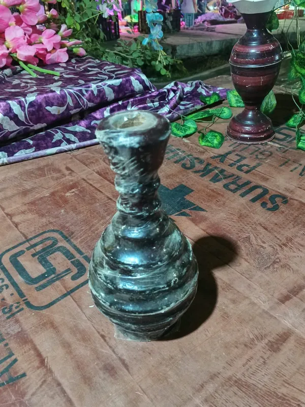 Antique_Wooden_Finish_Decorative_Urn_Vase_Pack_Of_2